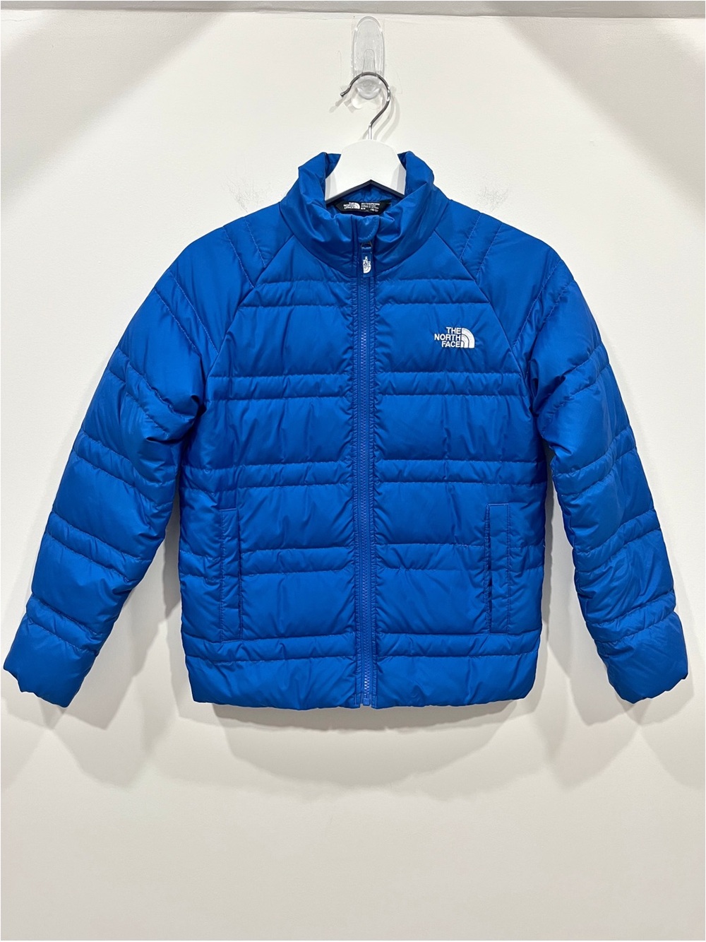 The North Face Boys 550 Down Puffer Jacket Blue Size M 10/12